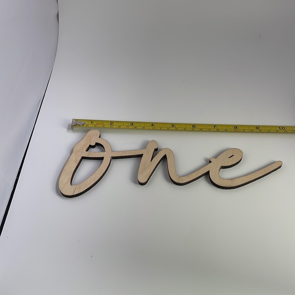 Laser Wood Sign “One” - Picture 3 of 9